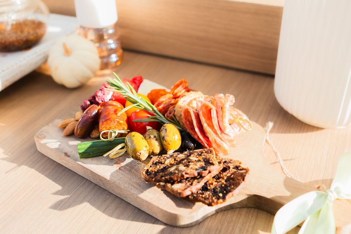 Corporate gala charcuterie presentation with brand-aligned styling in Edmonton